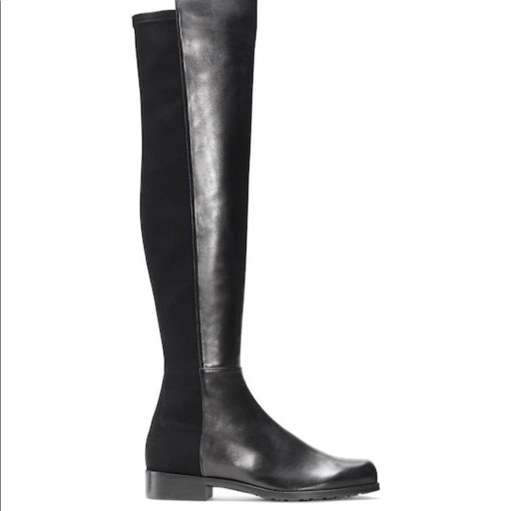 Stuart Weitzman 50/50 Black Leather Boots